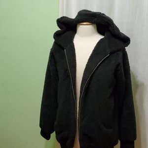 Obey fuzzy black hoodie
